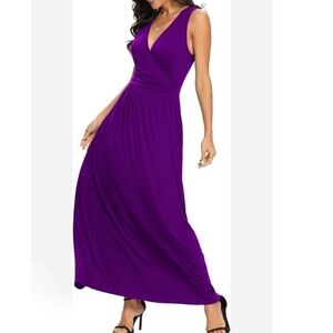 NWT Amazon Brand XL Vibrant Purple Maxi Dress 3185-